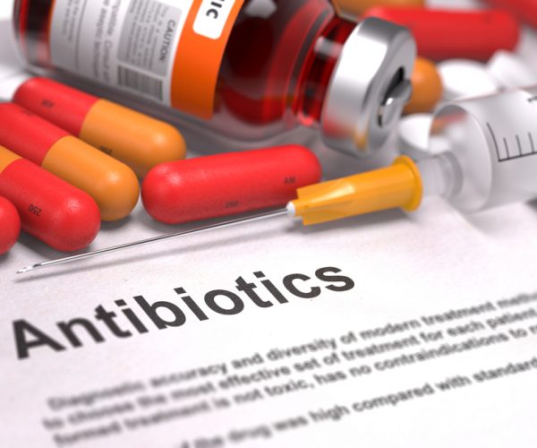 Antibiotics,-,Printed,Diagnosis,With,Blurred,Text.,On,Background,Of Antibiotic Treatment